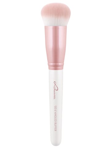 Luvia Cosmetics Foundation-Pinsel "120 Angled Buffer" in Rosa/ Weiß