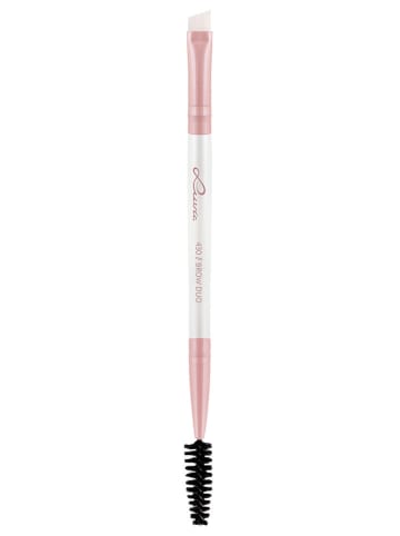 Luvia Cosmetics Pędzel do brwi "430 Brow Duo" w kolorze jasnoróżowo-białym