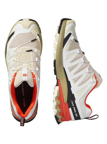 SALOMON Buty "XA Pro 3D V9" w kolorze beżowo-oliwkowo-pomarańczowym do biegania