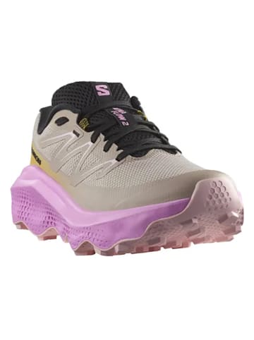 SALOMON Buty "Ultra Flow 2" w kolorze beżowo-fioletowym do biegania