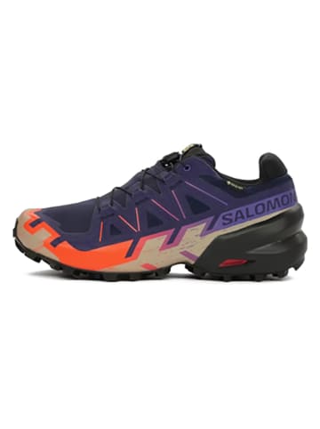SALOMON Buty "Speedcross 6 GTX" w kolorze fioletowo-pomarańczowo-beżowym do biegania