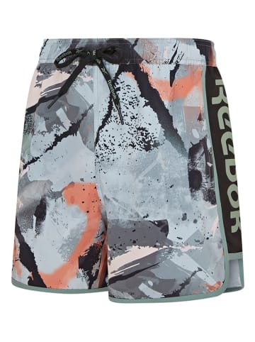 Reebok Badeshorts "Elias" in Türkis/ Hellblau/ Schwarz