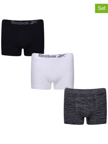 Reebok 3er-Set: Boxershorts "Dale" in Schwarz/ Weiß/ Anthrazit