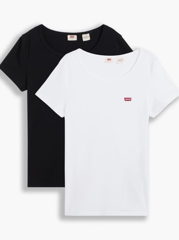Levi's Koszulki (2 szt.) w kolorze czarnym i białym