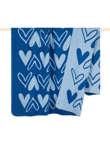 PAD Concept Wohndecke "Heart" in Blau/ Hellblau