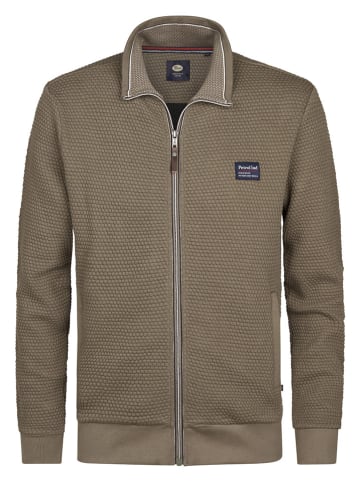 Petrol Sweatjacke in Taupe