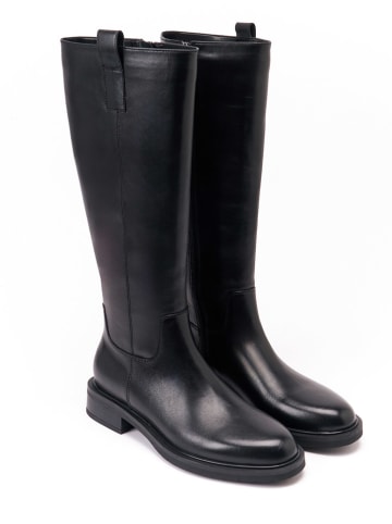 British Passport Leder-Stiefel in Schwarz