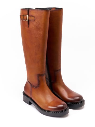 British Passport Leder-Stiefel in Hellbraun