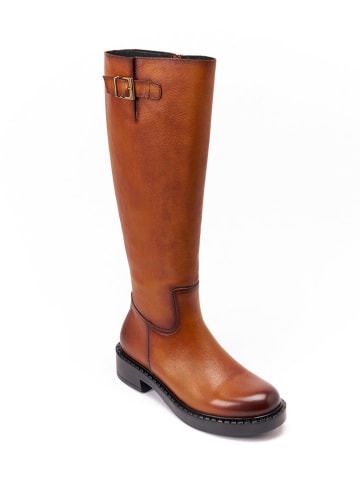 British Passport Leren laarzen lichtbruin