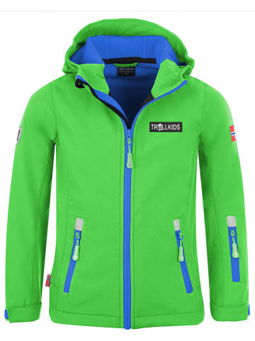 Trollkids Softshelljacke "Oslofjord" in Grün/ Blau