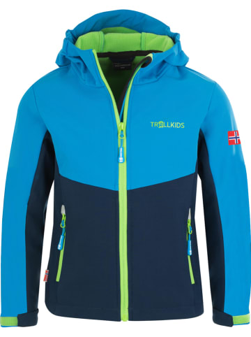 Trollkids Softshelljacke "Kristiansand" in Blau/ Dunkelblau
