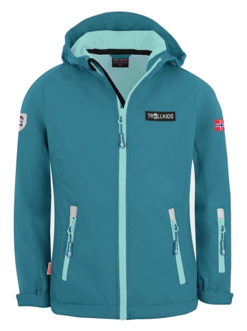 Trollkids Softshelljacke "Oslofjord" in Türkis
