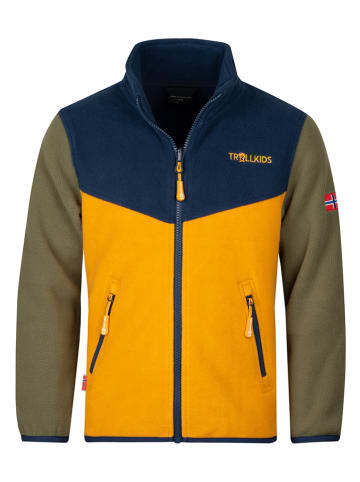 Trollkids Fleecejacke "Oppdal XT" in Gelb/ Dunkelblau