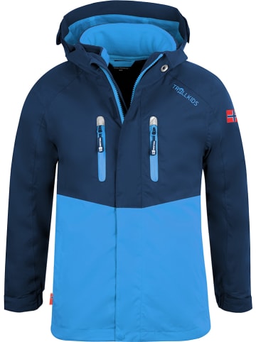 Trollkids 3in1-Funktionsjacke "Bryggen" in Dunkelblau/ Blau