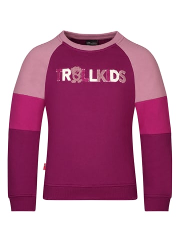 Trollkids Sweatshirt "Trollfjord" paars