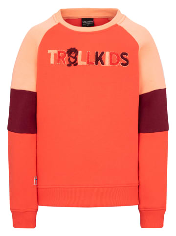 Trollkids Sweatshirt "Trollfjord" in Orange