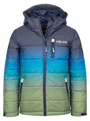 Trollkids Ski-/ Snowboardjacke "Hemsedal" in Dunkelblau/ Blau/ Khaki