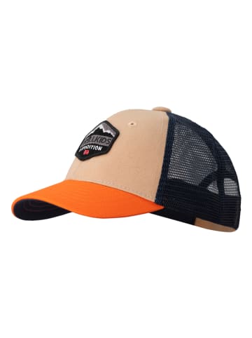 Trollkids Cap "Femund" in Beige/ Orange/ Dunkelblau