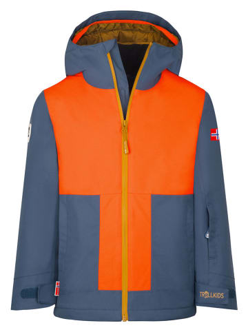 Trollkids Ski-/ Snowboardjacke "Rauland" in Blau/ Orange