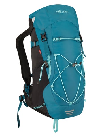 Trollkids Wanderrucksack "Fjell Trekker 22" in Blau - (B)24 x (H)45 x (T)18 cm