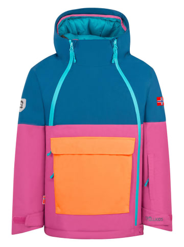 Trollkids Ski-/ Snowboardjacke "Eikedalen" in Türkis/ Pink
