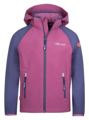 Trollkids Zipp-Off-Softshelljacke "Rondane XT" in Lila/ Rosa
