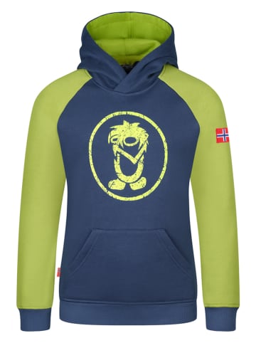 Trollkids Hoodie "Alesund" in Dunkelblau/ Grün
