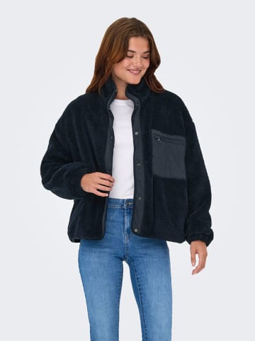 ONLY Fleecejacke in Dunkelblau
