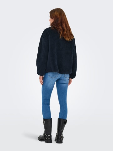 ONLY Fleecejacke in Dunkelblau