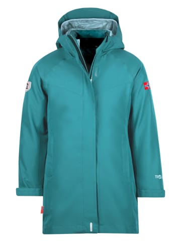 Trollkids 3in1-Funktionsjacke "Senja" in Grün/ Türkis