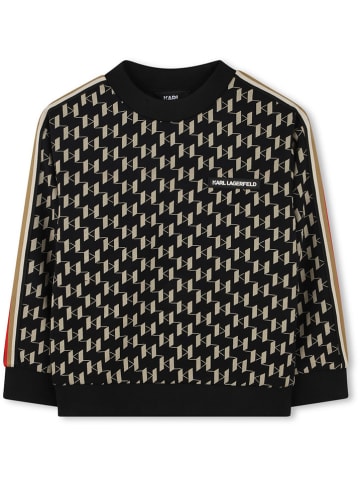 Karl Lagerfeld Kids Sweatshirt in Schwarz/ Beige