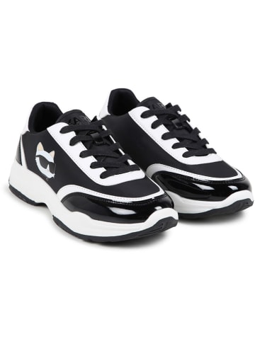 Karl Lagerfeld Kids Sneakersy w kolorze biało-czarnym