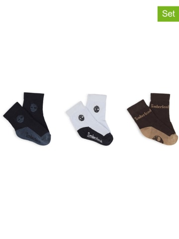 Timberland 3er-Set: Socken in Dunkelblau/ Khaki/ Weiß