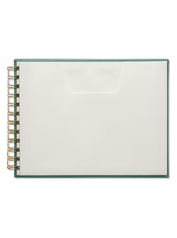 DESIGNWORKS INK ® Planer posiłków i zakupów "Colourblock" w kolorze zielonym - 21,6 x 16,5 cm