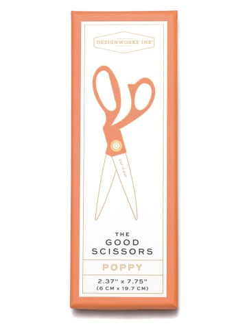 DESIGNWORKS INK ® Schere "Poppy: in Orange/ Gold - (L)19,7 cm
