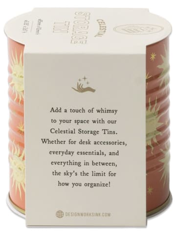 DESIGNWORKS INK ® Aufbewahrungsbecher "Celestial" in Orange - (H)9,2 x Ø 8,5 cm