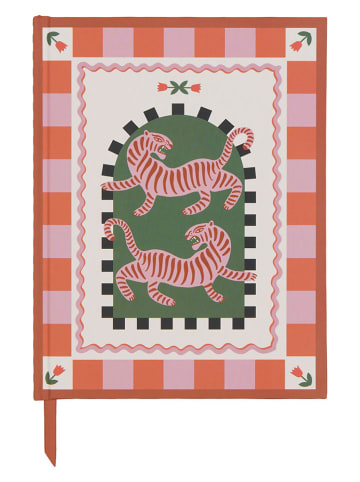 DESIGNWORKS INK ® Notizbuch "Tiger" in Rot/ Grün - (L)20 x (B)15 cm