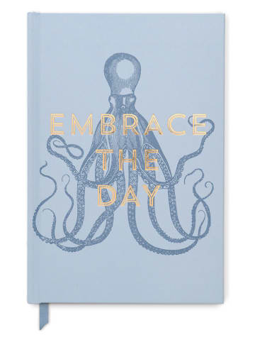 DESIGNWORKS INK ® Notizbuch "Embrace The Day" in Hellblau - (L)21,6 x (B)14,6 cm
