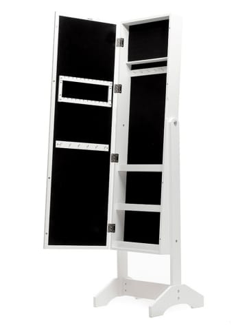 InnovaGoods LED-Schmuckschrank mit Spiegel in Weiß - (B)37,5 x (H)136,5 cm
