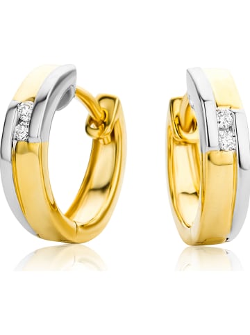 Revoni Gold-/ Weißgold-Creolen mit Diamanten