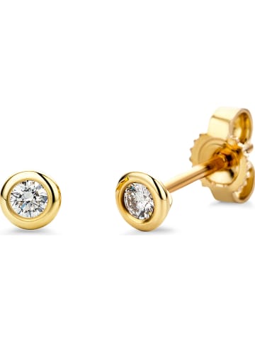 Diamant Exquis Złote kolczyki-wkrętki z diamentami