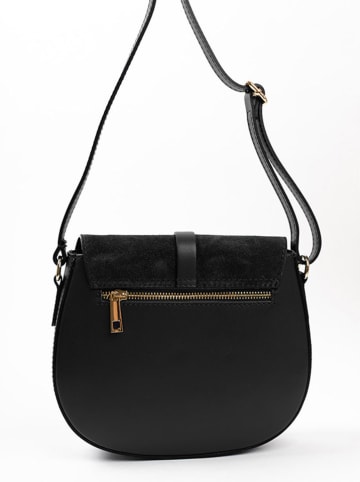 Lia Biassoni Leren schoudertas zwart - (B)23 x (H)20 x (D)6 cm