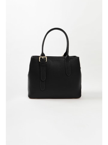 Lia Biassoni Leren handtas zwart - (B)33 x (H)25 x (D)11 cm