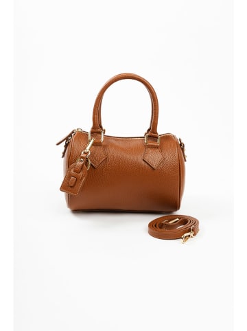 Lia Biassoni Leder-Henkeltasche in Hellbraun - (B)22 x (H)17 x (T)13 cm