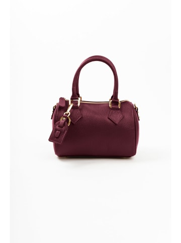 Lia Biassoni Leder-Henkeltasche in Lila - (B)22 x (H)17 x (T)13 cm