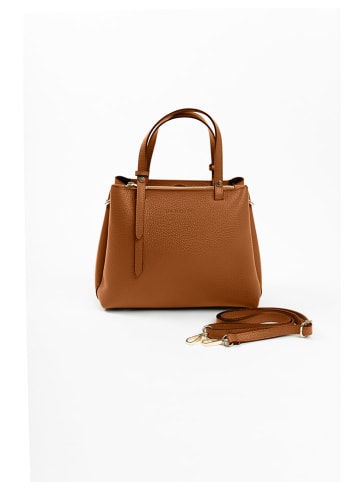 Lia Biassoni Leren handtas lichtbruin - (B)28 x (H)21 x (D)15 cm