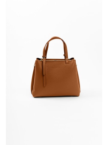 Lia Biassoni Leren handtas lichtbruin - (B)28 x (H)21 x (D)15 cm