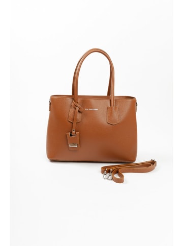 Lia Biassoni Leder-Henkeltasche in Hellbraun - (B)38 x (H)24 x (T)15 cm