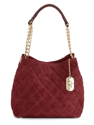Anna Morellini Leder-Henkeltasche "Ravenna" in Bordeaux - (B)25 x (H)21 x (T)13 cm