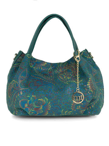 Mia Tomazzi Leder-Henkeltasche "Gonfalone" in Grün - (B)24 x (H)21 x (T)13 cm